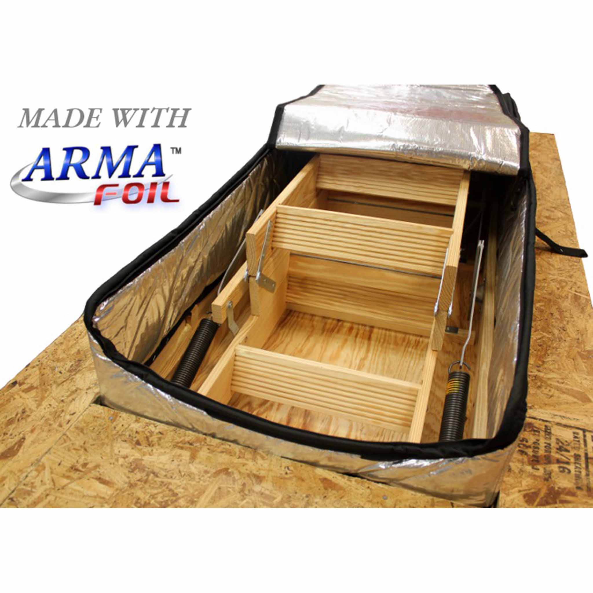 "radiant barrier attic hatch door insulated cover"