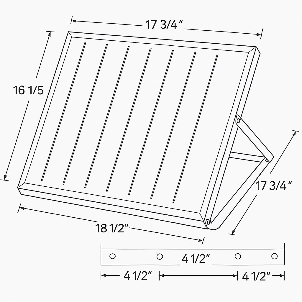 35 Watt Remote Solar Panel Kit with Angle Bracket