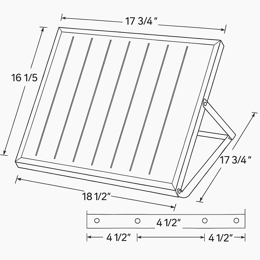 35 Watt Remote Solar Panel Kit with Angle Bracket - Energy Efficient Solutions LLC