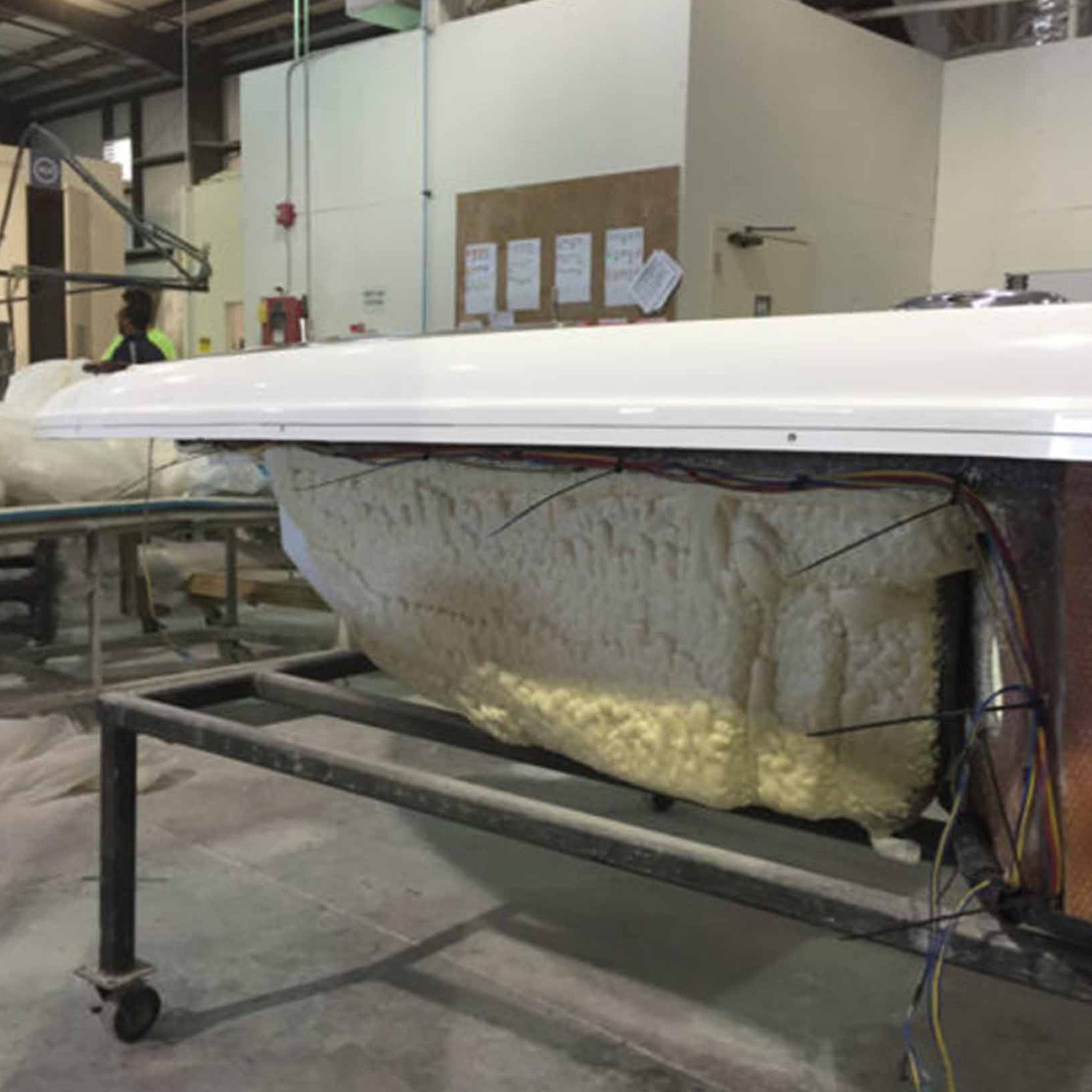 handifoam slow rise spray foam kit hotub application