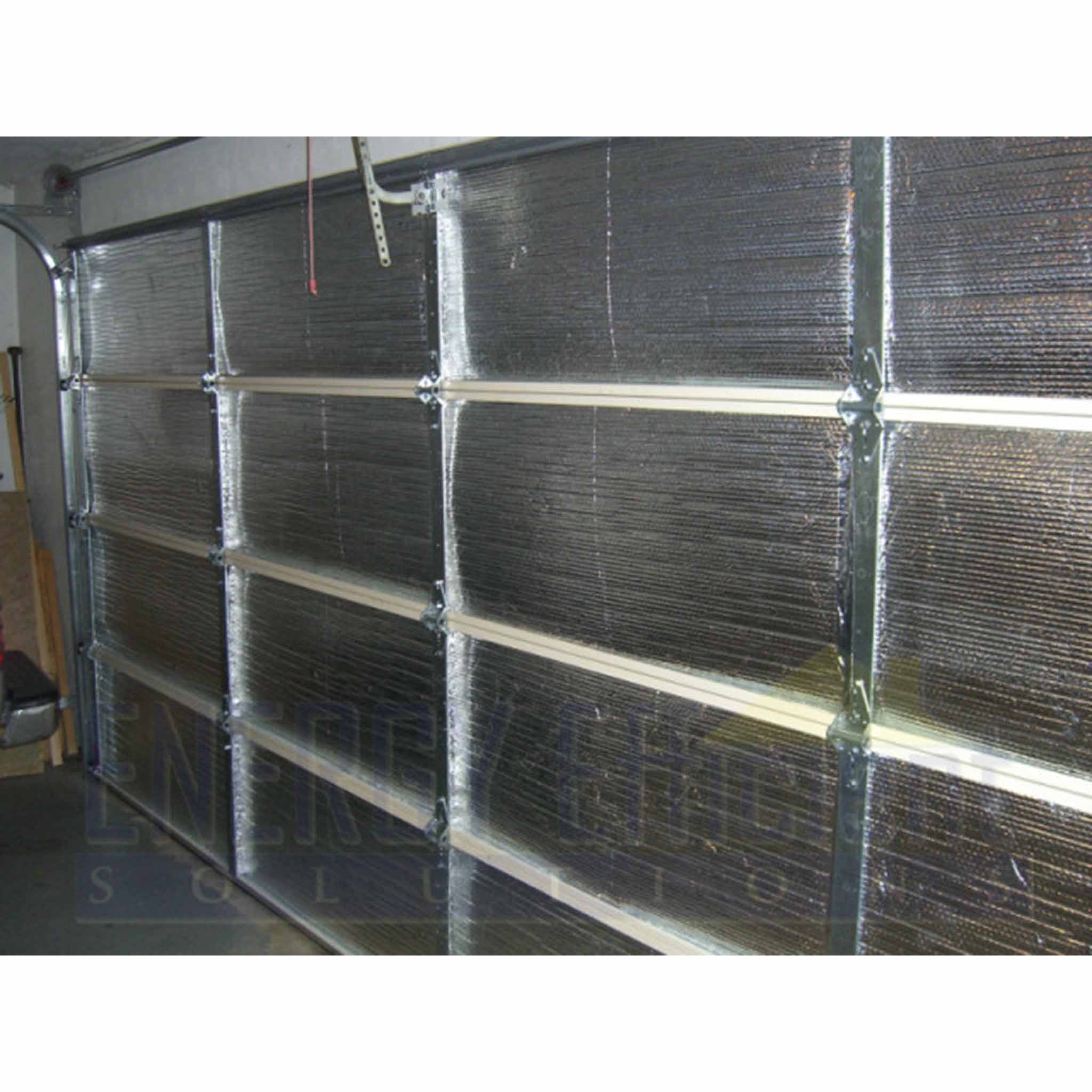 "garage door insulation kit installed double bubble radiant barrier"