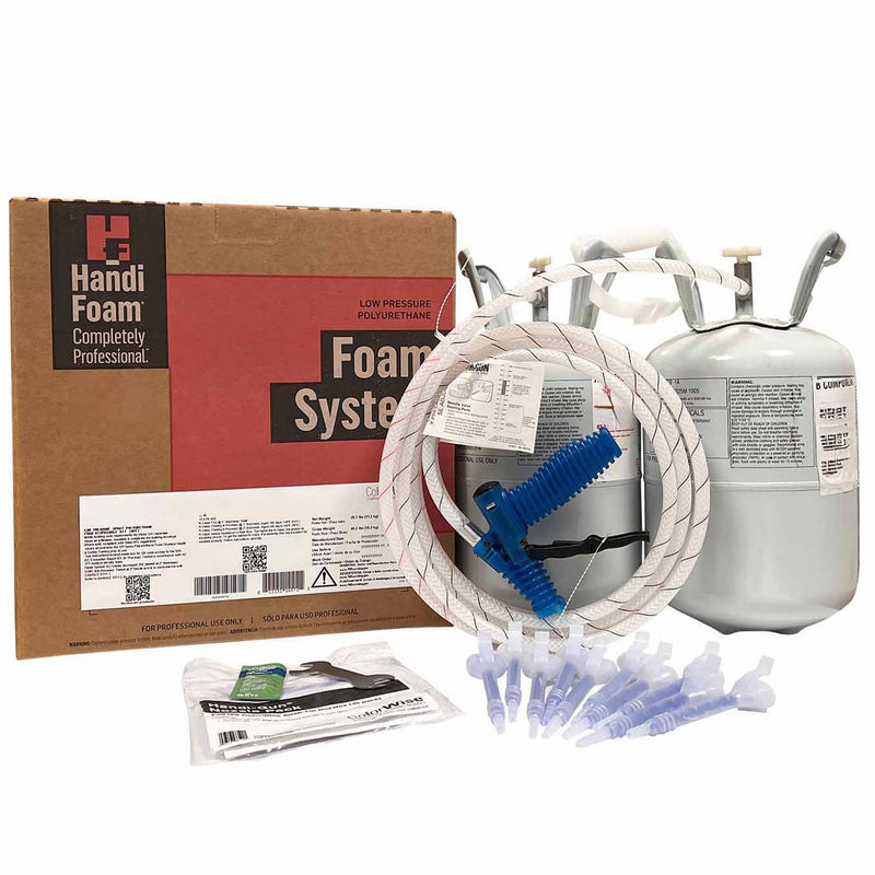 p10726 HandiFoam® Quick Cure E-84 Closed Cell 205bf Spray Foam Kit box contents