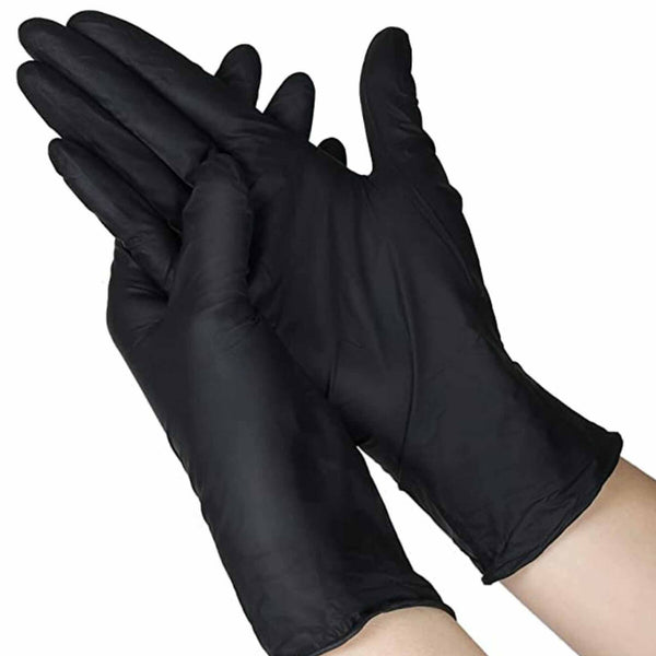 nitrile gloves black