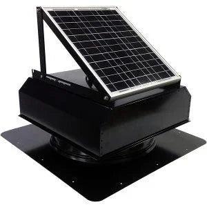 Solar-powered attic ventilation fan